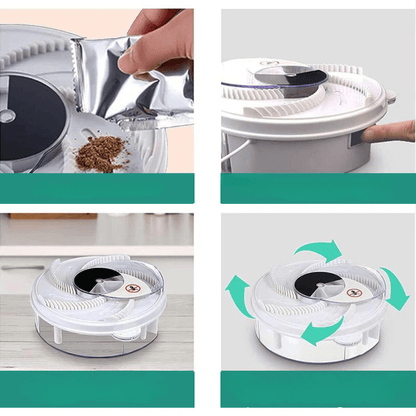 Electric Fly Trap Indoor Automatic Rotating Catcher No Zapper