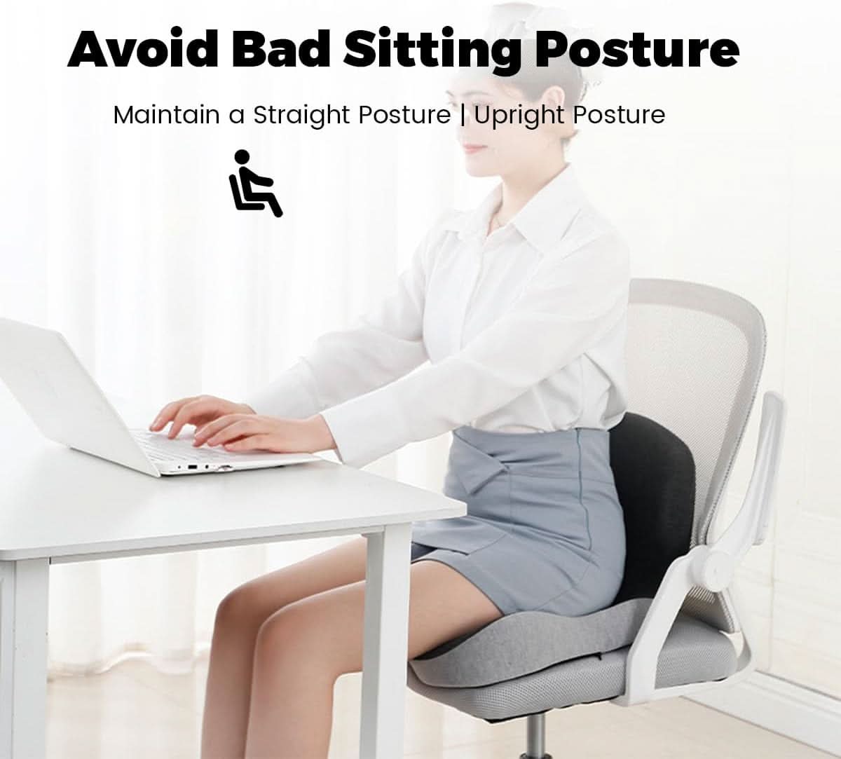 Seat Cushion Memory Foam Ergonomic Office Chair Pad