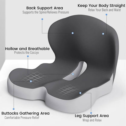 Seat Cushion Memory Foam Ergonomic Office Chair Pad