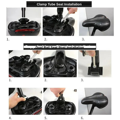 Bike Seat Comfortable Memory Foam Wide Bicycle Saddle for Men Women