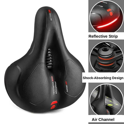 Bike Seat Comfortable Memory Foam Wide Bicycle Saddle for Men Women