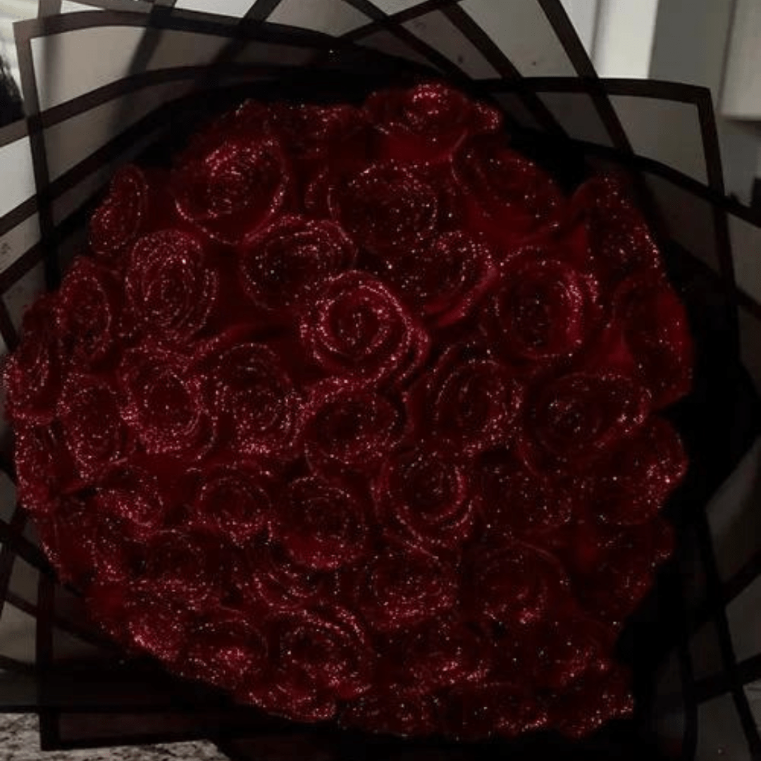 Artificial Rose Glitter Decorative Rose Luxury Gift Flower