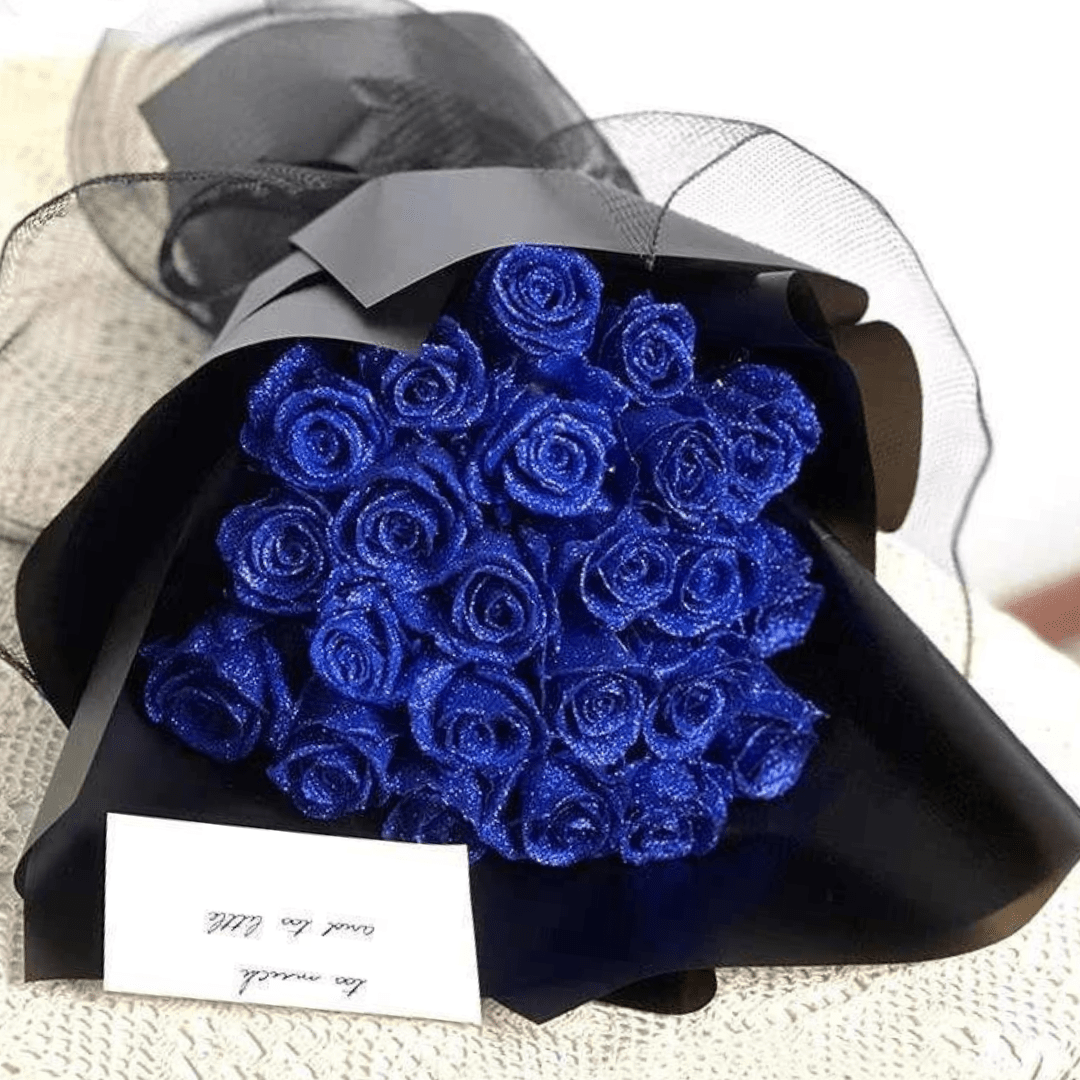 Artificial Rose Glitter Decorative Rose Luxury Gift Flower
