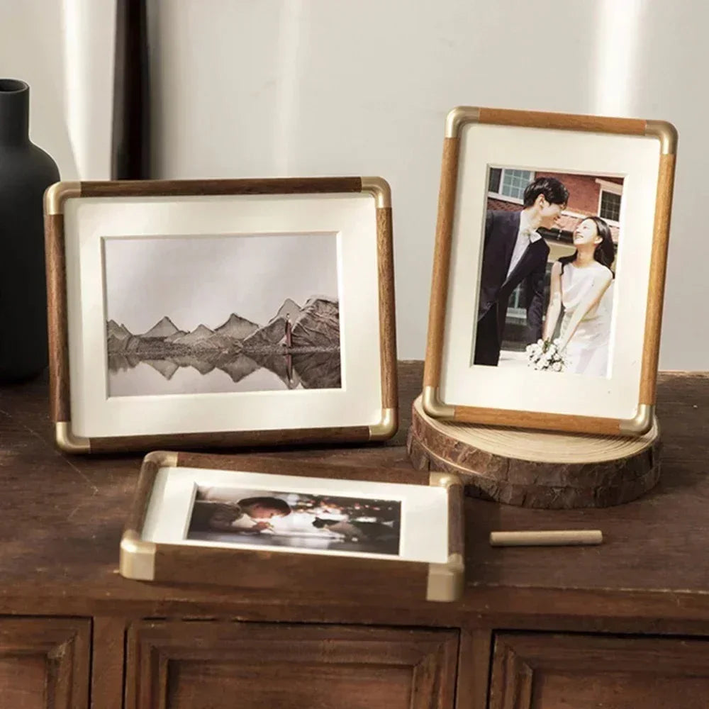 Picture Frame Vintage Metal Desktop Photo Display