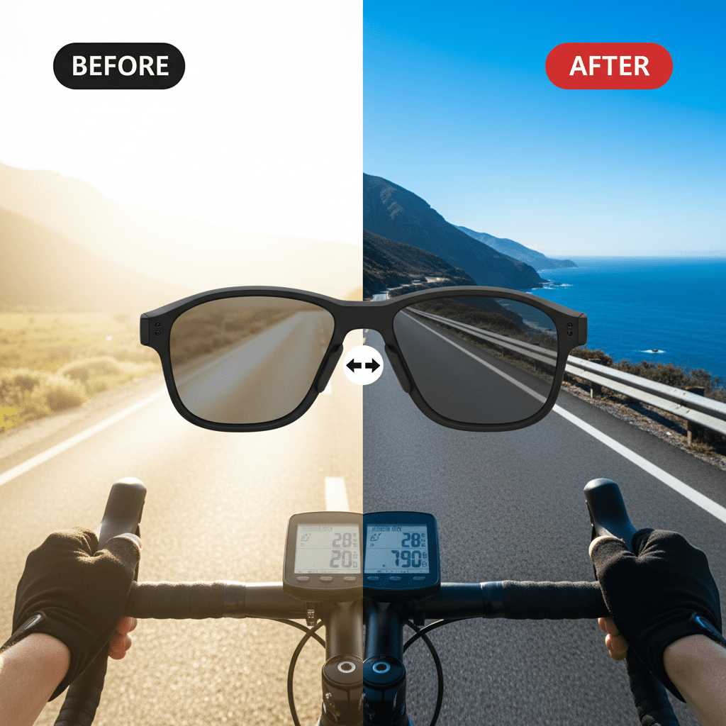 Polarized Sports Sunglasses for Men Women UV400 Cycling and Fishing
