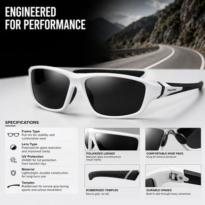 Polarized Sports Sunglasses for Men Women UV400 Cycling and Fishing