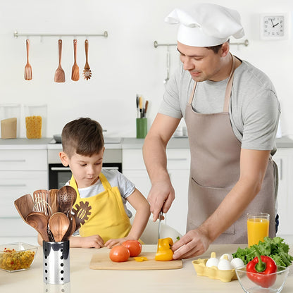Kitchen Utensil Set Wooden Cooking Tools with Holder