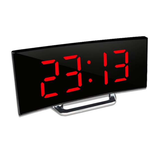 Digital Alarm Clock for Bedroom LED Mirror Display Auto Dimming
