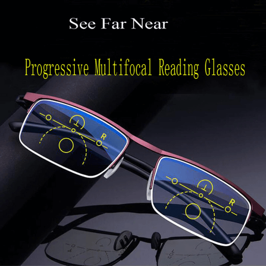 Reading Glasses Multifocal Blue Light Blocking Anti Glare Eyewear