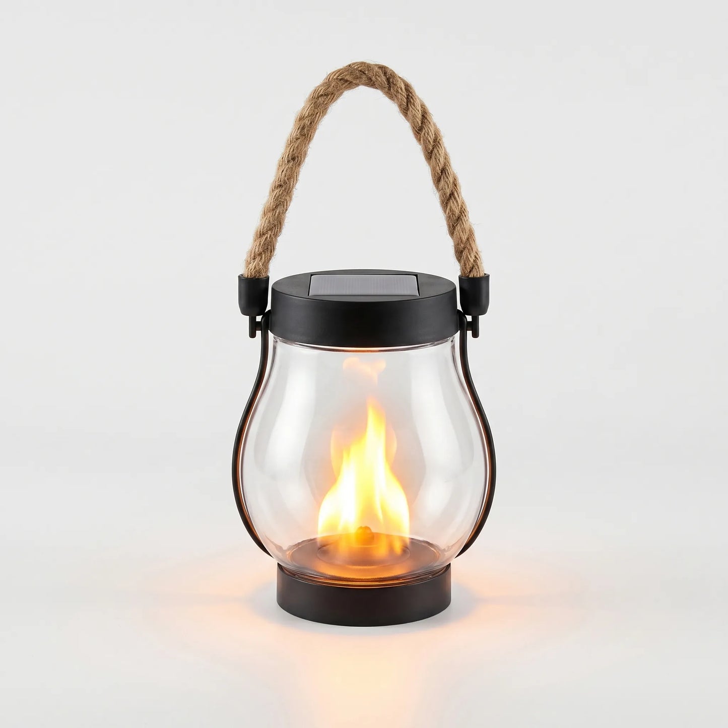 Solar Lantern Outdoor Light Flickering Flame Hanging Lamp