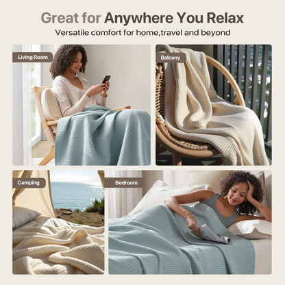 Haven Waffle Weave Cotton Blanket