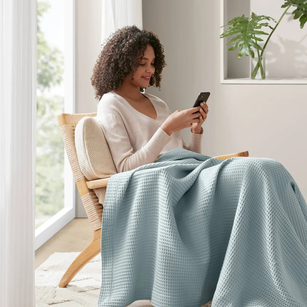 Haven Waffle Weave Cotton Blanket