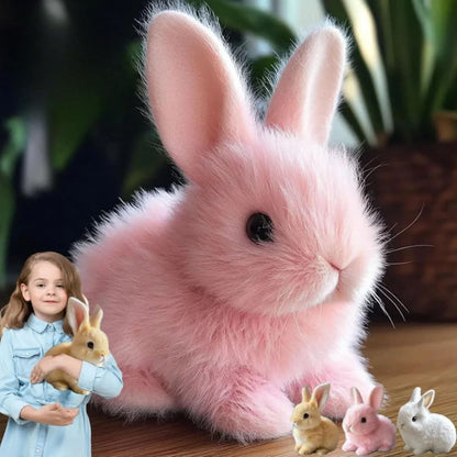 Stuffed Bunny Interactive Plush Toy with Sound and Hopping Action