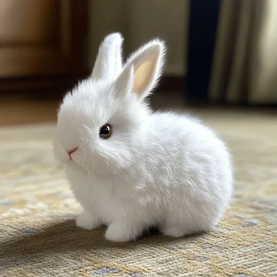 Stuffed Bunny Interactive Plush Toy with Sound and Hopping Action