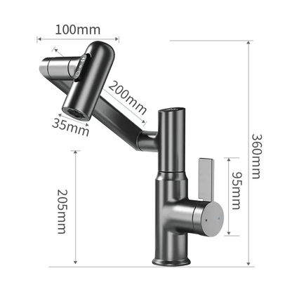 Kitchen Faucet Pull Down 360 Degree LED Temperature Faucet