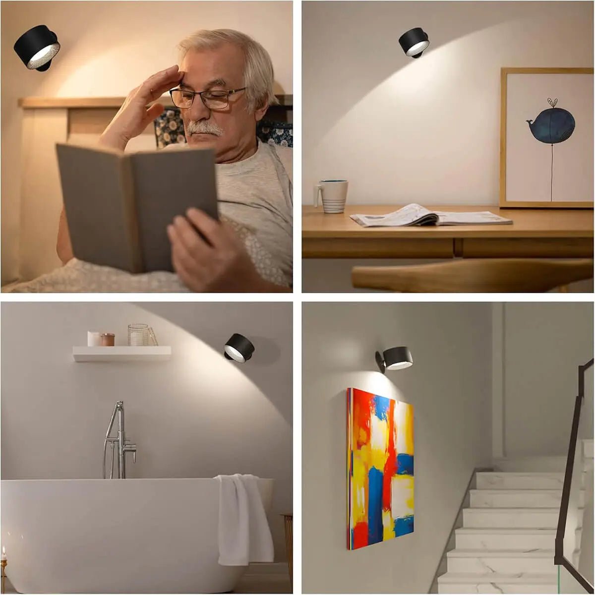 LED Wall Light Wireless Rechargeable Modern Indoor Sconce