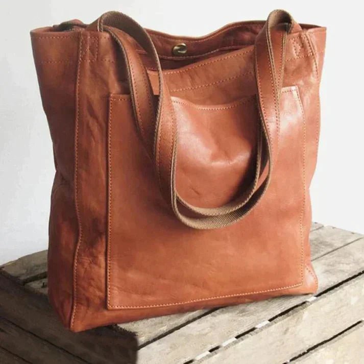 Shoulder Bag Leather Large Capacity Adjustable Strap Tote Bag