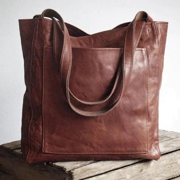 Shoulder Bag Leather Large Capacity Adjustable Strap Tote Bag