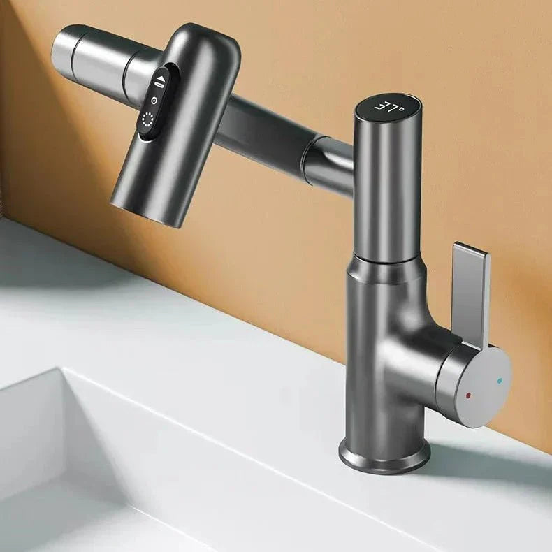Kitchen Faucet Pull Down 360 Degree LED Temperature Faucet