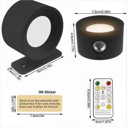 LED Wall Light Wireless Rechargeable Modern Indoor Sconce