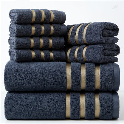 Bath Towels Set of 8 Soft Absorbent Bathroom Towel Washcloths
