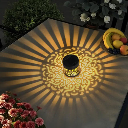 Solar Lantern Outdoor Decorative Garden Light Flower Pattern