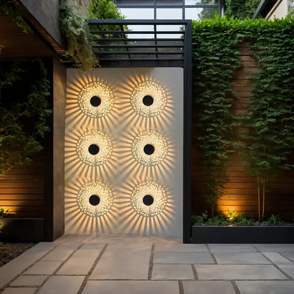 Solar Lantern Outdoor Decorative Garden Light Flower Pattern