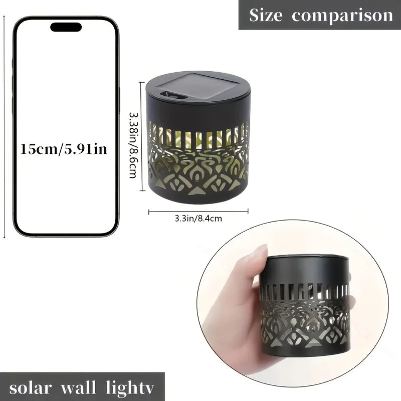 Solar Lantern Outdoor Decorative Garden Light Flower Pattern