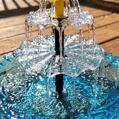 Bird Bath Solar Fountain Hanging Glass Bowl for Garden Outdoor