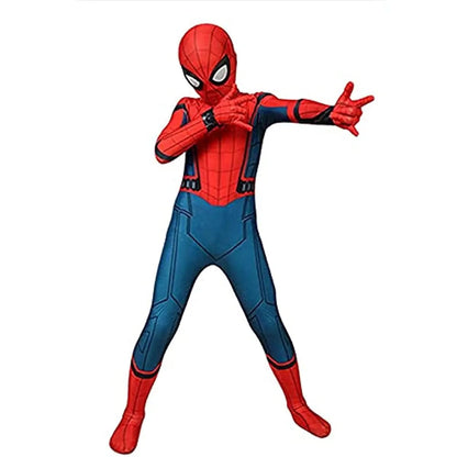 Superhero Costume Kids Adults Stretch Bodysuit with Mask