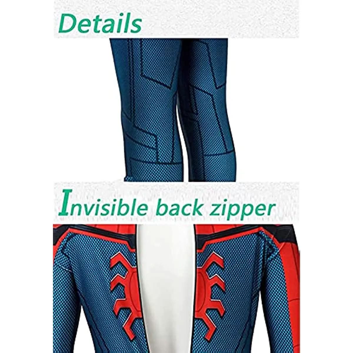 Superhero Costume Kids Adults Stretch Bodysuit with Mask