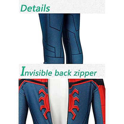 Superhero Costume Kids Adults Stretch Bodysuit with Mask