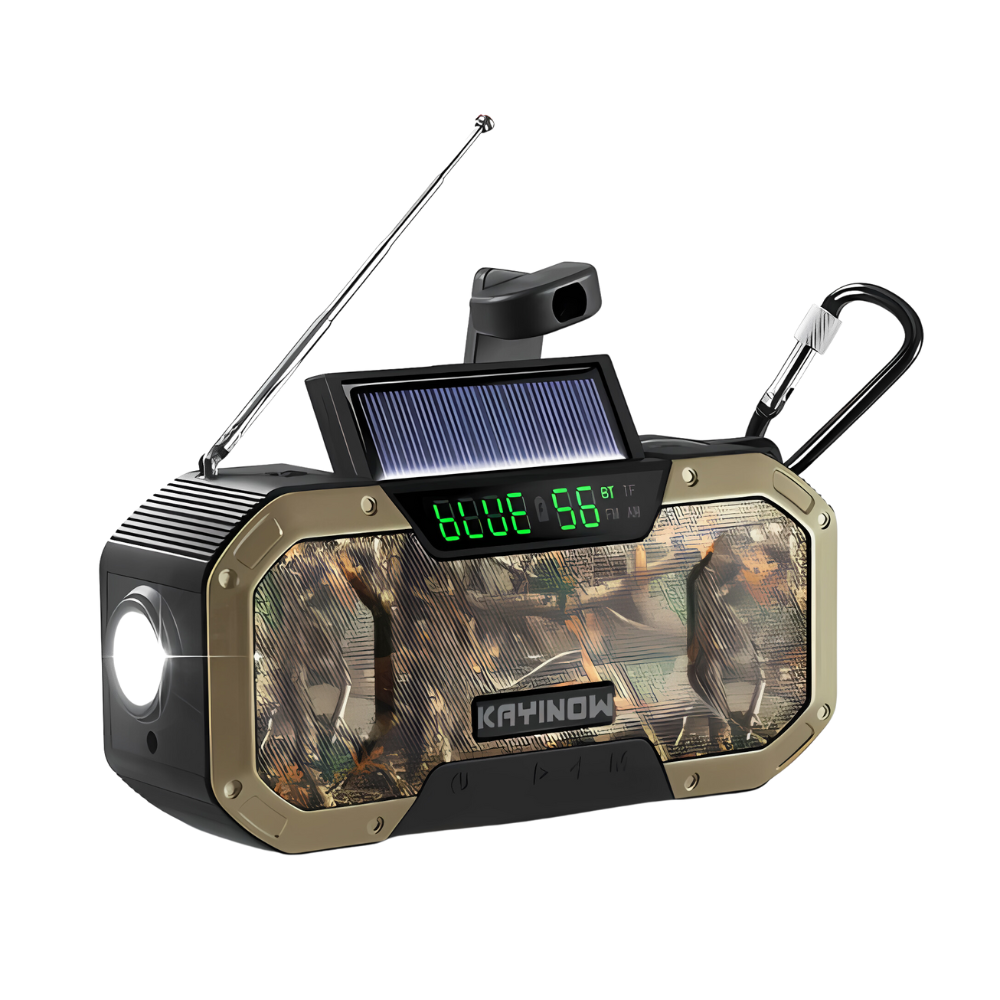 Emergency Radio Hand Crank Solar with Power Bank Flashlight SOS