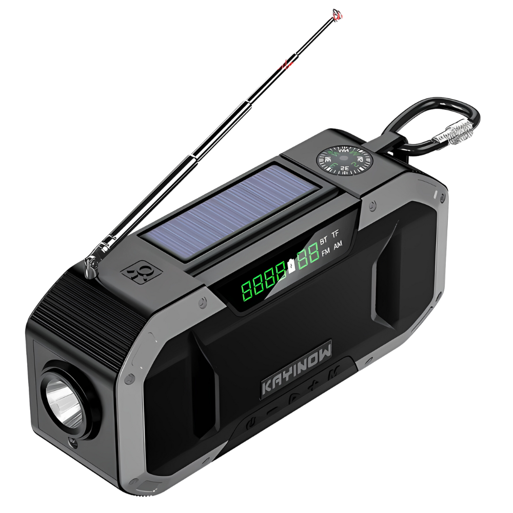 Emergency Radio Hand Crank Solar with Power Bank Flashlight SOS