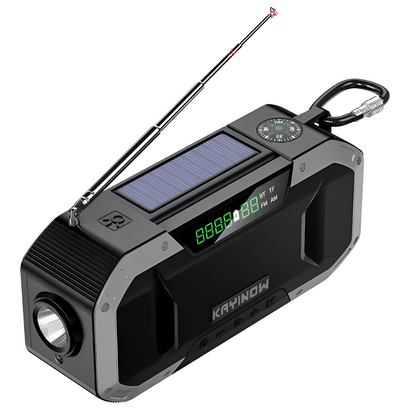 Emergency Radio Hand Crank Solar with Power Bank Flashlight SOS