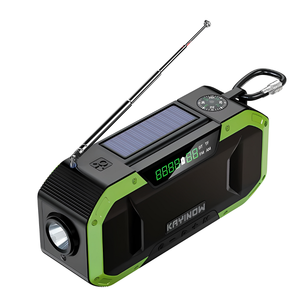 Emergency Radio Hand Crank Solar with Power Bank Flashlight SOS