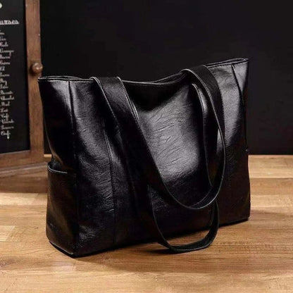 Shoulder Bag Leather Vintage PU Leather Zip Handbag