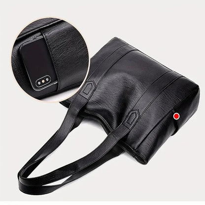 Shoulder Bag Leather Vintage PU Leather Zip Handbag