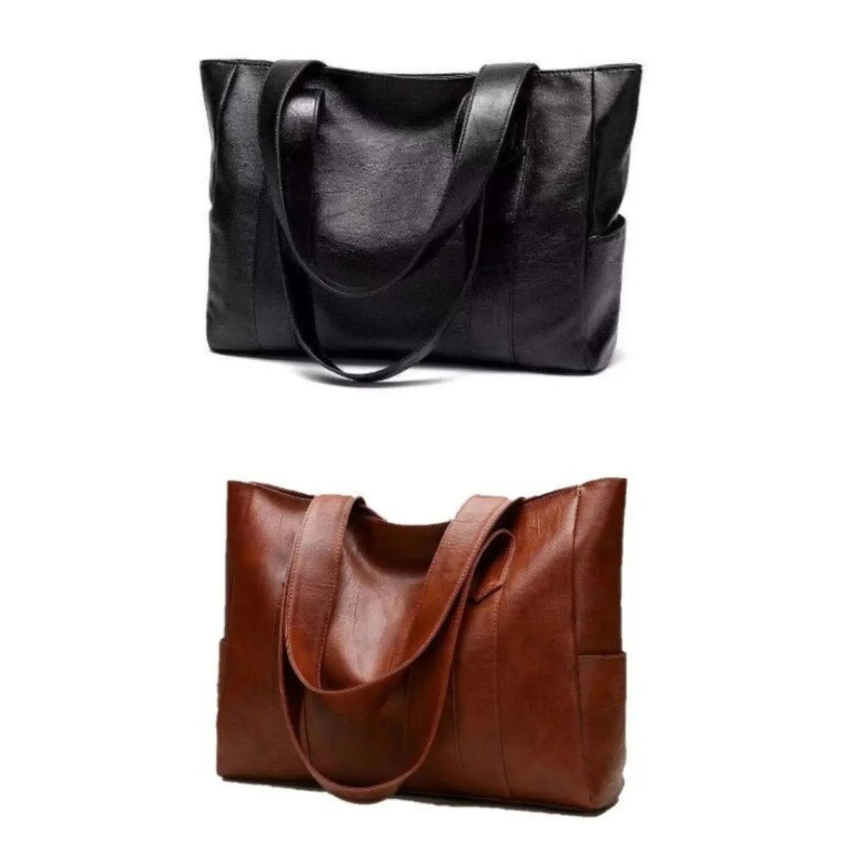 Shoulder Bag Leather Vintage PU Leather Zip Handbag