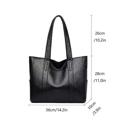 Shoulder Bag Leather Vintage PU Leather Zip Handbag