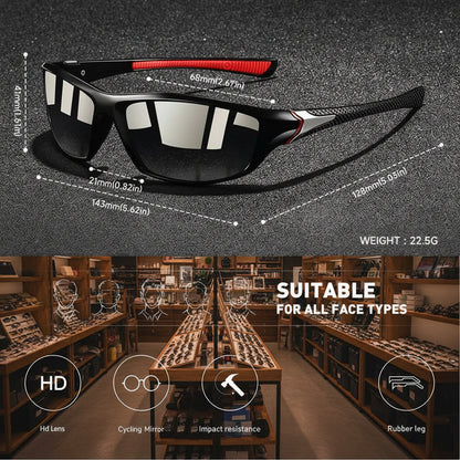 Sunglasses Polarized Sports Sunglasses UV400 Protection Outdoor Running Cycling Lightweight Frame