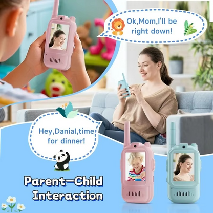 Walkie Talkies for Kids with Video Screen USB Rechargeable 2 Pack