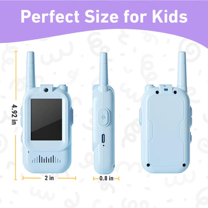 Walkie Talkies for Kids with Video Screen USB Rechargeable 2 Pack