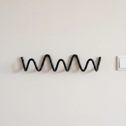 Coat Rack Modern Wave Wall Mounted Entryway Organizer