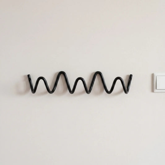 Coat Rack Modern Wave Wall Mounted Entryway Organizer