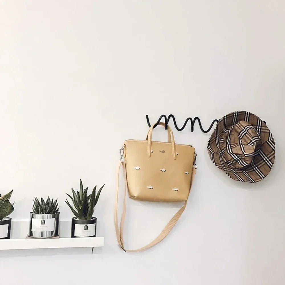 Coat Rack Modern Wave Wall Mounted Entryway Organizer