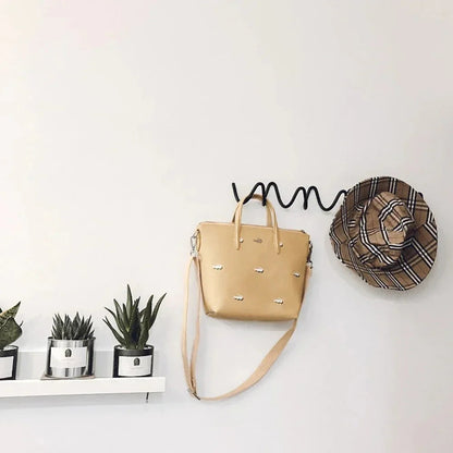 Coat Rack Modern Wave Wall Mounted Entryway Organizer
