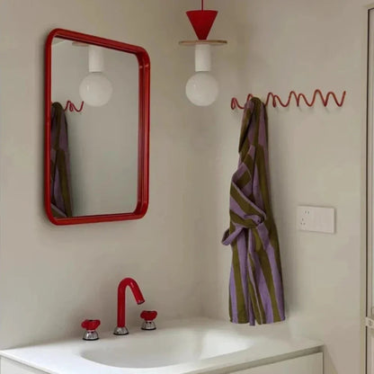 Coat Rack Modern Wave Wall Mounted Entryway Organizer