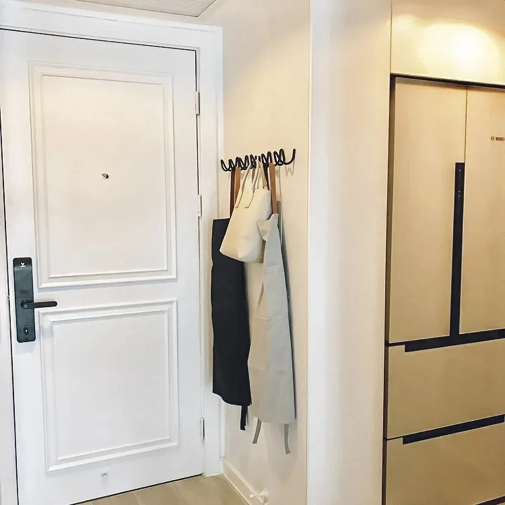 Coat Rack Modern Wave Wall Mounted Entryway Organizer