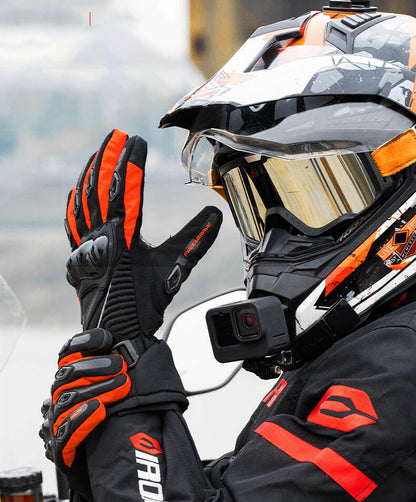 Winter Motorcycle Gloves Water Resistant Thermal with Knuckle Guard